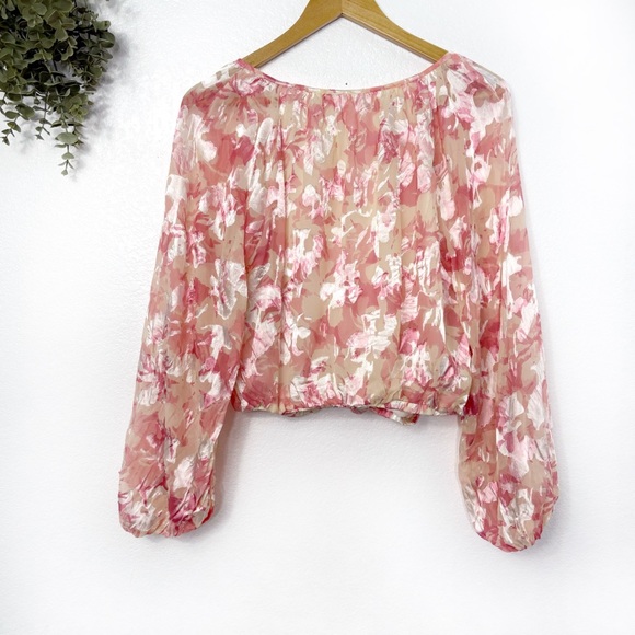 ASTR • Kamari Floral Burnout Long Sleeve Top - Picture 7 of 7